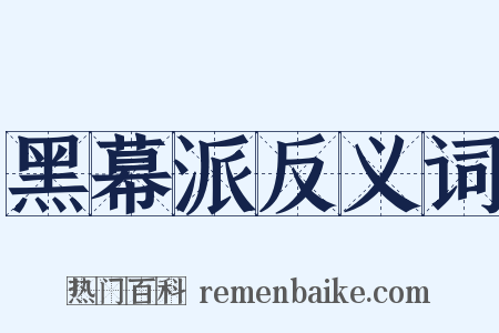 黑幕派反义词是什么意思的图片